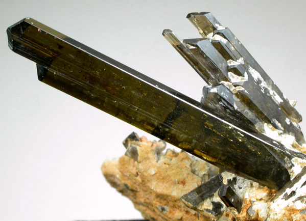 Epidote with Orthoclase var. Adularia from Tormiq area, northwest of Skardu, Haramosh Mountains, Baltistan, Gilgit-Baltistan, Pakistan