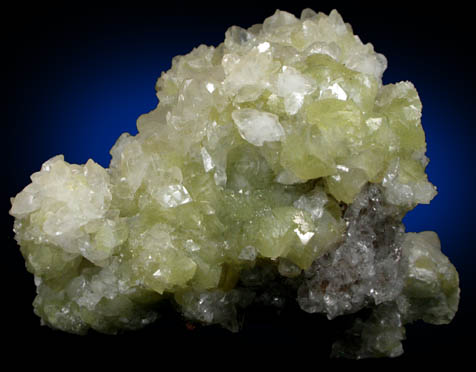 Adamite with Calcite from Mina Ojuela, Mapimi, Durango, Mexico