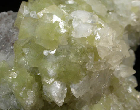 Adamite with Calcite from Mina Ojuela, Mapimi, Durango, Mexico