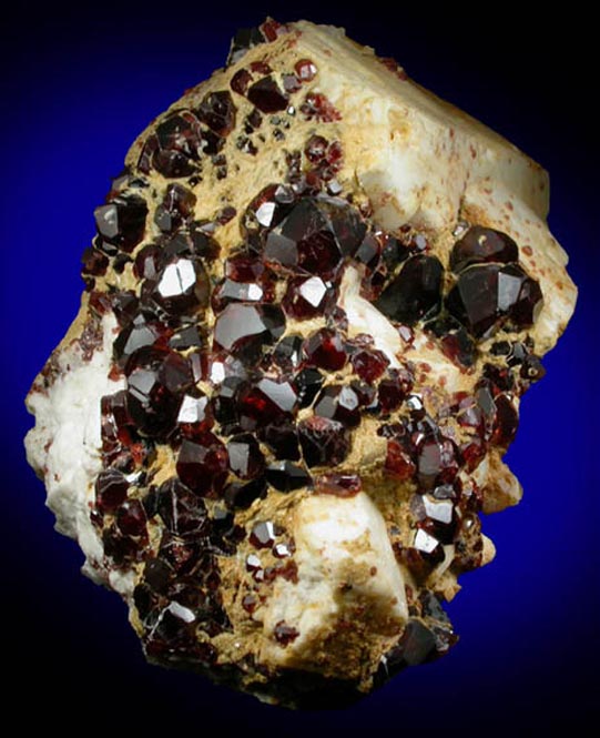 Spessartine Garnet on Microcline from Gilgit District, Gilgit-Baltistan, Pakistan