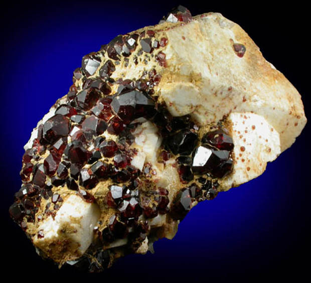 Spessartine Garnet on Microcline from Gilgit District, Gilgit-Baltistan, Pakistan