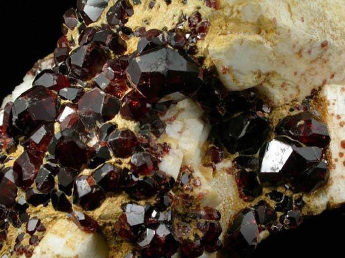 Spessartine Garnet on Microcline from Gilgit District, Gilgit-Baltistan, Pakistan