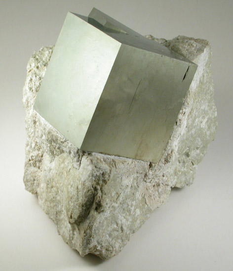 Pyrite in matrix from Victoria Mine, Navajn, La Rioja, Spain