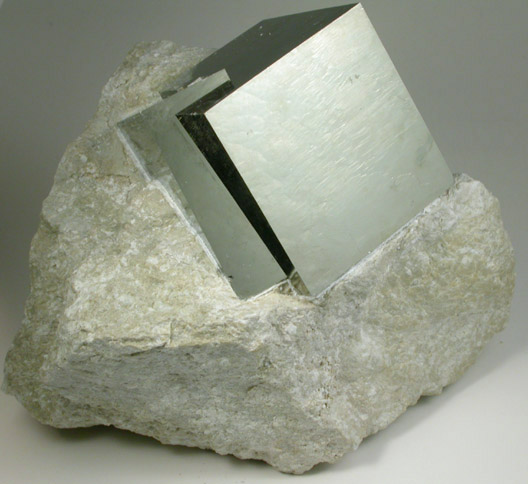 Pyrite in matrix from Victoria Mine, Navajún, La Rioja, Spain