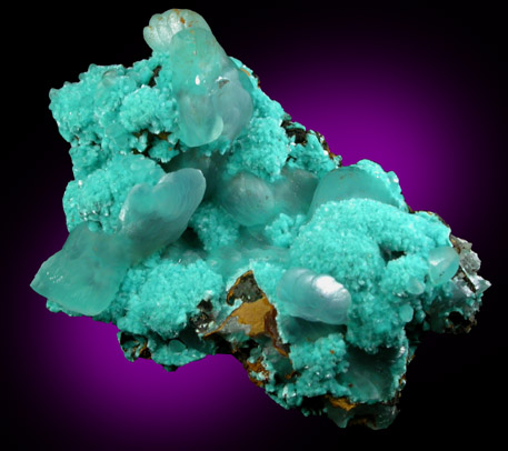 Smithsonite on Aurichalcite from Kelly Mine, Magdalena District, Socorro County, New Mexico