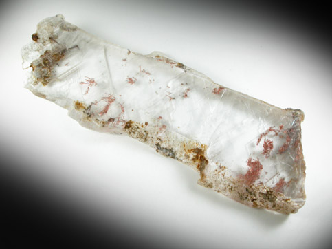 Copper in Gypsum var. Selenite from Twin Buttes Mine, Pima County, Arizona