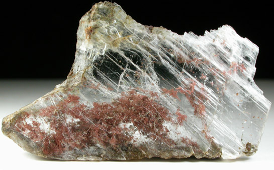 Copper in Gypsum var. Selenite from Twin Buttes Mine, Pima County, Arizona