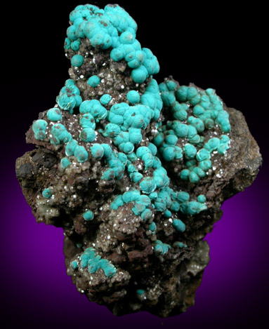 Rosasite from Silver Bill Mine, Courtland-Gleeson District, Cochise County, Arizona