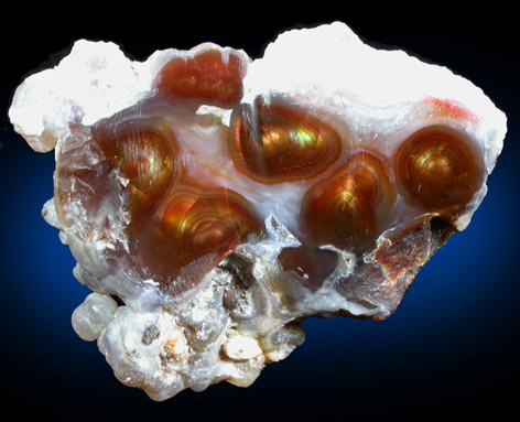 Quartz var. Fire Agate from Calvillo, Aguascalientes, Mexico