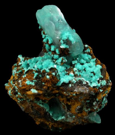 Smithsonite on Aurichalcite from Kelly Mine, Magdalena District, Socorro County, New Mexico