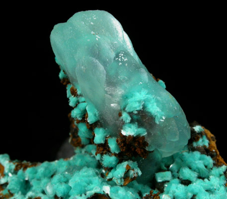Smithsonite on Aurichalcite from Kelly Mine, Magdalena District, Socorro County, New Mexico