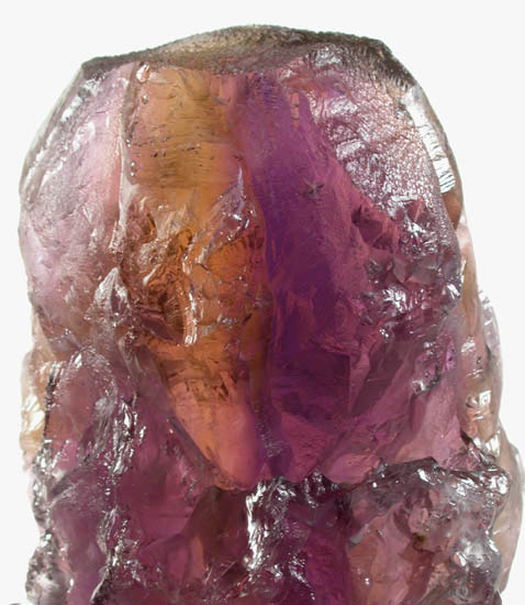 Quartz var. Ametrine (with rare pinacoid termination face) from Anahi Mine, La Gaiba District, Sandoval Province, Santa Cruz Department, Bolivia