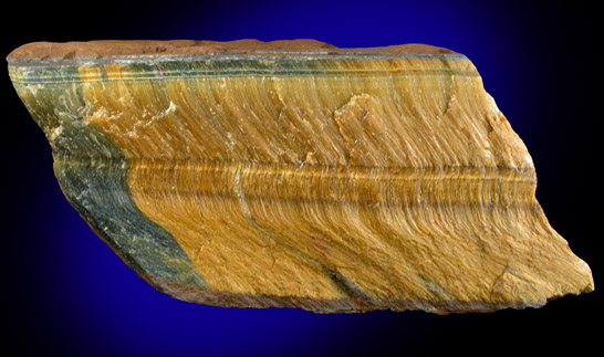 Quartz pseudomorph after Crocidolite (Tiger-Eye) from headwaters of the Orange River, Northern Cape Province, South Africa
