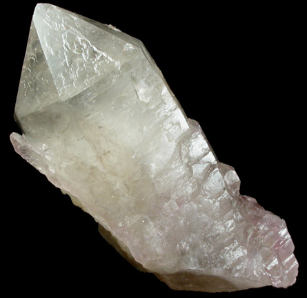 Quartz var. Rose Quartz Crystals on Smoky Quartz from Lavra da Ilha, Taquaral, Jequitinhonha River, Minas Gerais, Brazil