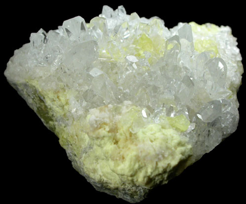Celestine with Sulfur from Machw mine, Tarnobrzeg, Poland