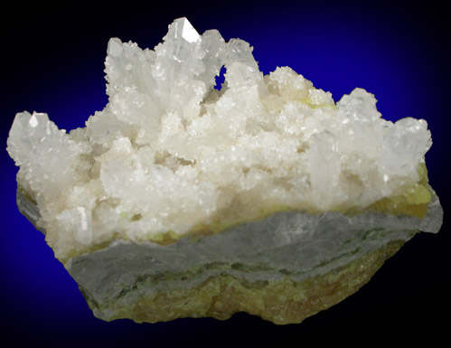 Celestine on Sulfur from La Grasta Mine, Delia, Caltanissetta Province, Sicily, Italy