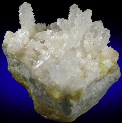 Celestine on Sulfur from La Grasta Mine, Delia, Caltanissetta Province, Sicily, Italy