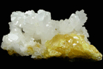 Celestine on Sulfur from La Grasta Mine, Delia, Caltanissetta Province, Sicily, Italy