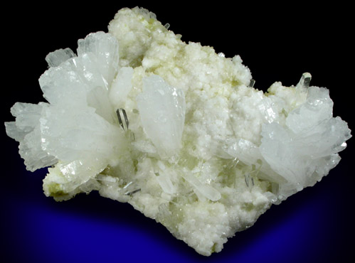 Celestine on Sulfur from Agrigento District (Girgenti), Sicily, Italy