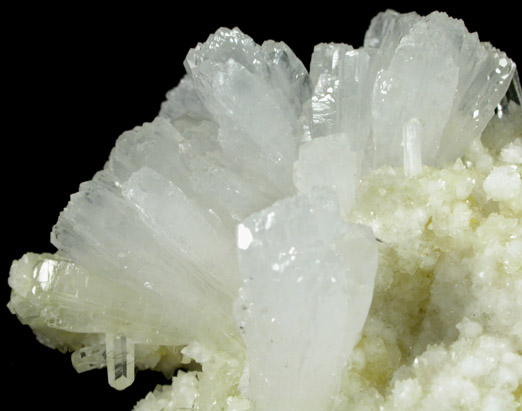 Celestine on Sulfur from Agrigento District (Girgenti), Sicily, Italy