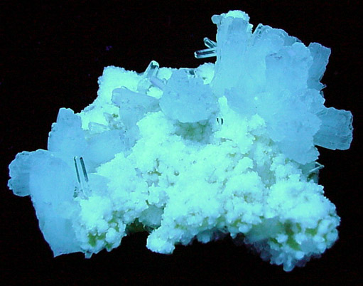 Celestine on Sulfur from Agrigento District (Girgenti), Sicily, Italy