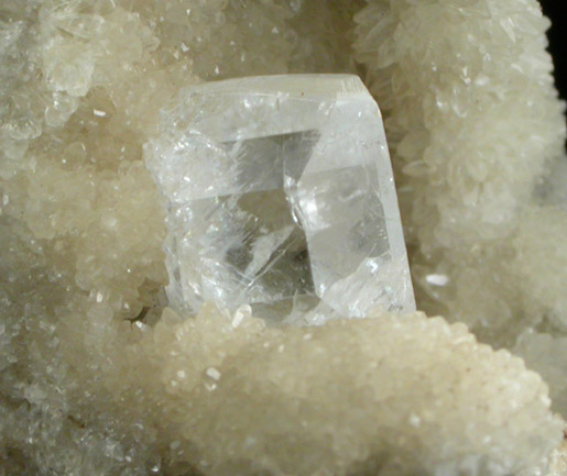 Celestine on Calcite from Cabin's Quarry, Pendleton County, West Virginia