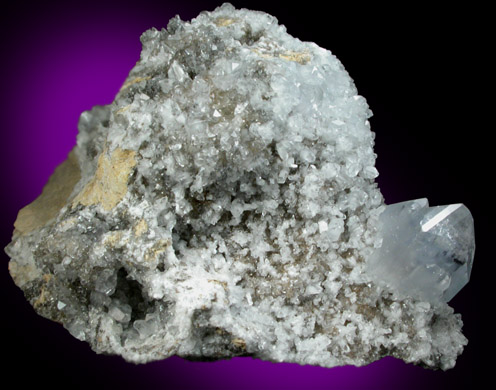 Celestine from Meckley's Quarry, 1.2 km south of Mandata, Northumberland County, Pennsylvania