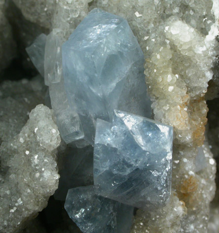 Celestine and Calcite from Route 13 road cut, Chittenengo Falls, Madison County, New York