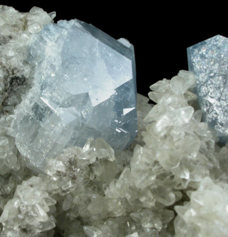 Celestine and Calcite from Route 13 road cut, Chittenengo Falls, Madison County, New York