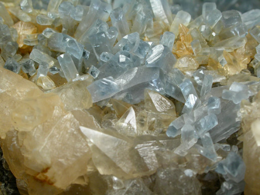 Celestine and Calcite from Pugh Quarry, 6 km NNW of Custar, Wood County, Ohio