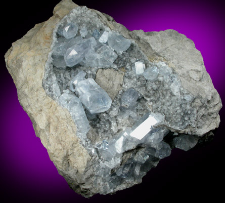 Celestine and Calcite from Lime City Quarry, Wood County, Ohio