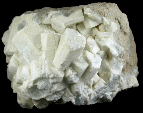 Strontianite pseudomorphs after Celestine from Lime City Quarry, Wood County, Ohio