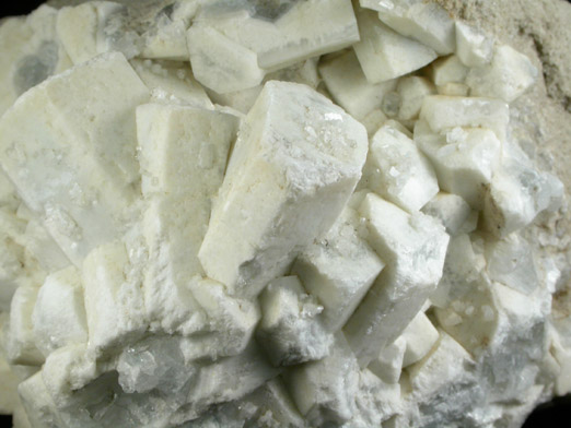 Strontianite pseudomorphs after Celestine from Lime City Quarry, Wood County, Ohio