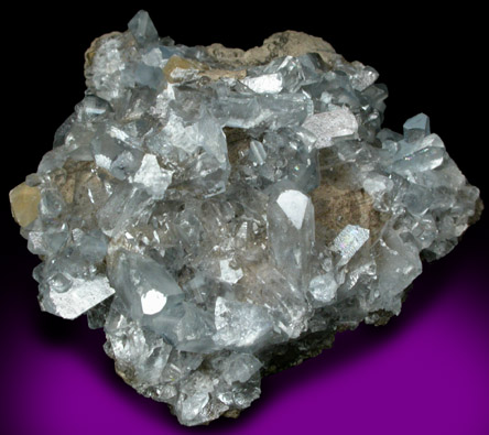 Celestine and Calcite from Scofield Quarry, Maybee, Monroe County, Michigan