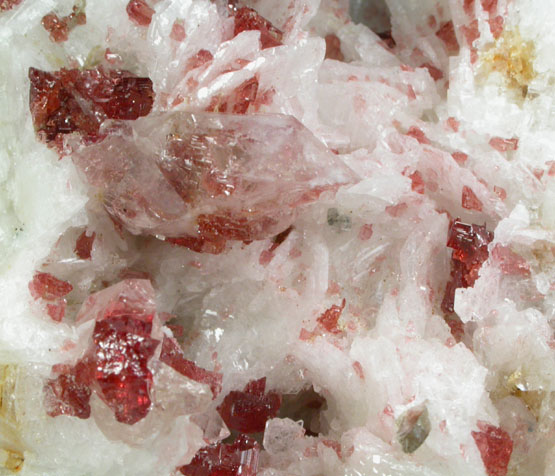 Spessartine Garnet on Albite var. Cleavelandite with Muscovite and Quartz from Navegadora Mine, Conselheiro Pena, Minas Gerais, Brazil