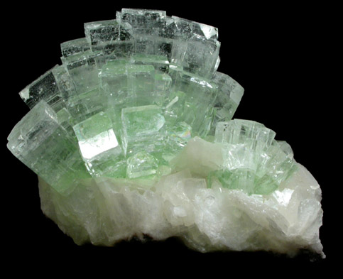 Apophyllite on Stilbite-Ca from Momin Akhada, near Rahuri, 50 km north of Ahmednagar, Maharashtra, India (Type Locality for Collected ca. 2001)