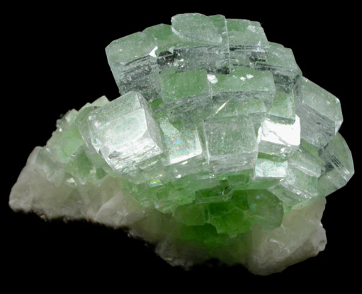 Apophyllite on Stilbite-Ca from Momin Akhada, near Rahuri, 50 km north of Ahmednagar, Maharashtra, India (Type Locality for Collected ca. 2001)