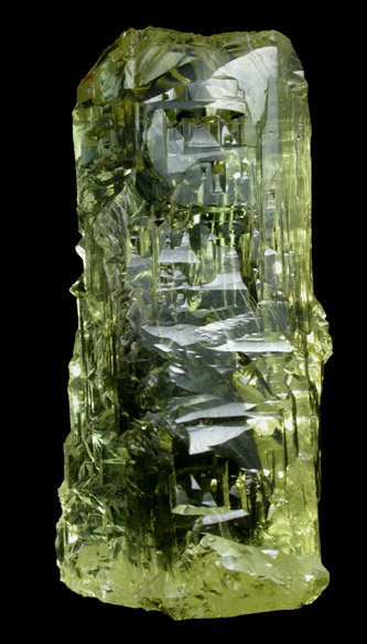 Beryl var. Heliodor (etched crystal) from Minas Gerais, Brazil