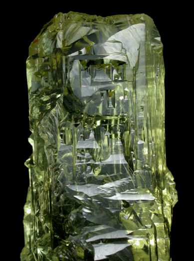 Beryl var. Heliodor (etched crystal) from Minas Gerais, Brazil