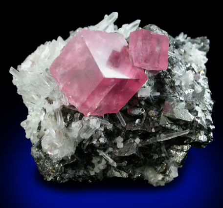 Rhodochrosite with Quartz, Sphalerite from Sweet Home Mine, Buckskin Gulch, Alma District, Park County, Colorado