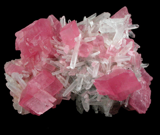 Rhodochrosite and Quartz from Sweet Home Mine, Buckskin Gulch, Alma District, Park County, Colorado