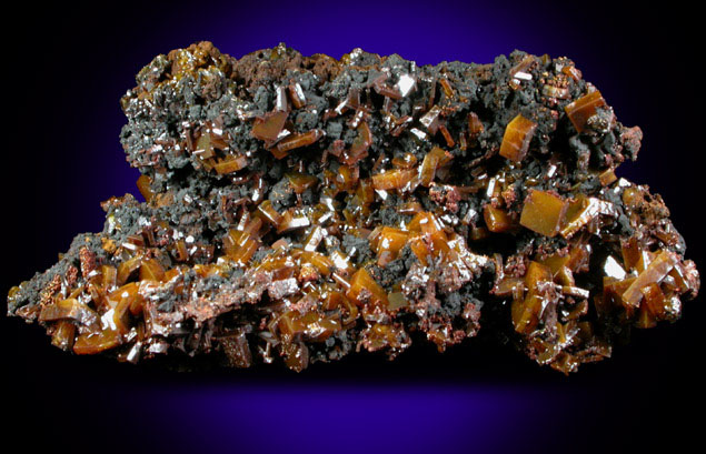 Wulfenite with Mimetite on Fe-Mn-Oxides from Sierra de Los Lamentos, Chihuahua, Mexico