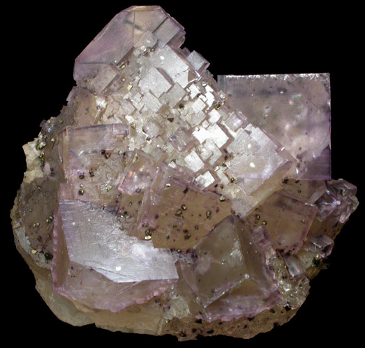 Fluorite with Pyrite from Elmwood Mine, Carthage, Smith County, Tennessee