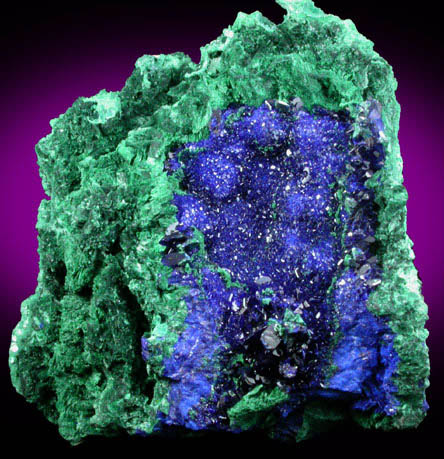 Azurite and Malachite from Milpillas Mine, Cuitaca, Sonora, Mexico