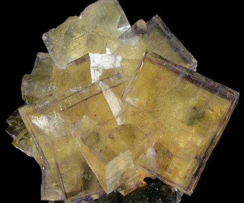 Fluorite on Sphalerite with Chalcopyrite from Annabel Lee Mine, Harris Creek District, Hardin County, Illinois