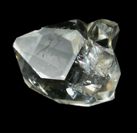 Quartz var. Herkimer Diamond from Schrader's Diamond Fields, near Middleville, Herkimer County, New York