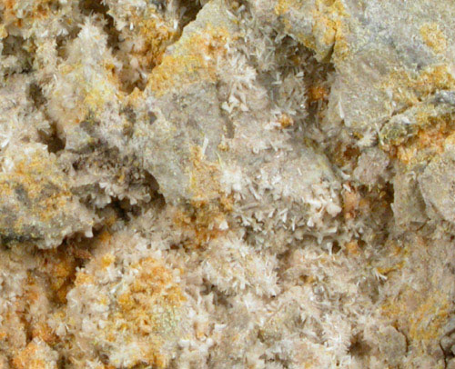 Maricopaite with Mimetite from Moon Anchor Mine, Tonopah, Maricopa County, Arizona (Type Locality for Maricopaite)