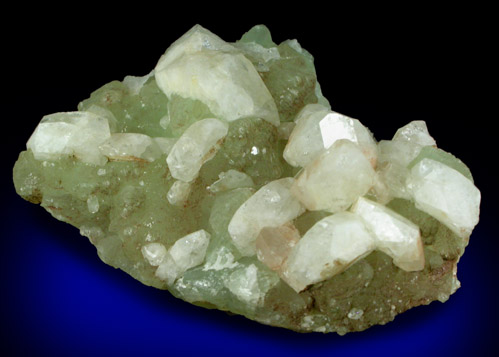 Datolite on Prehnite from Upper New Street Quarry, Paterson, Passaic County, New Jersey
