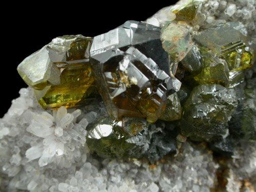 Sphalerite on Quartz from Commodore Mine, Creede District, Mineral County, Colorado