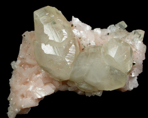 Calcite on Dolomite with Pyrite from Meridian Quarry, Black Rock, Lawrence County, Arkansas